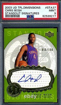 03 Ud Chris Bosh'raptors' Trl Dimensions'standout Sigs' #sta37 Psa 9