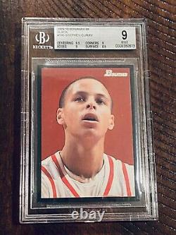 09 Bowman Black Stephen Curry RC BGS 9 Mint /48? Steph Rookie High End? Grail