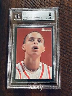 09 Bowman Black Stephen Curry RC BGS 9 Mint /48? Steph Rookie High End? Grail