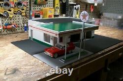 118 TEXACO 2 BAY STATION With AWNING, HAND MADE DIORAMA cbcustomtoys