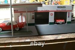 118 TEXACO 2 BAY STATION With AWNING, HAND MADE DIORAMA cbcustomtoys