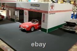 118 TEXACO 2 BAY STATION With AWNING, HAND MADE DIORAMA cbcustomtoys