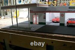 118 TEXACO 2 BAY STATION With AWNING, HAND MADE DIORAMA cbcustomtoys