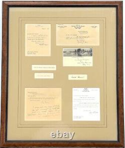 1920's Set of 7 Authors Hand Signed Autographs Rudyard Kipling, Henry Van Dyke