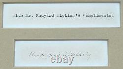 1920's Set of 7 Authors Hand Signed Autographs Rudyard Kipling, Henry Van Dyke