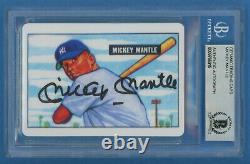 1951 Bowman AUTOGRAPHED Mickey Mantle #253 BGS CERTIFIED Yankees Ceramic Card