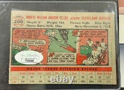 1955 TOPPS BASEBALL CARD BOB FELLER #200 VG-EX! HAND SIGNED WithJSA COA (MATT)