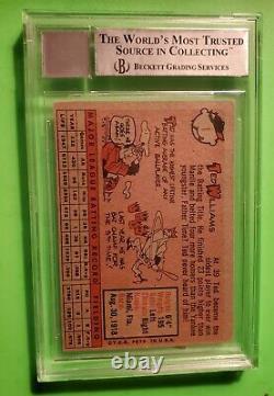 1958 Ted Williams Topps #1 Authentic Hand Signed Autograph BGS 8