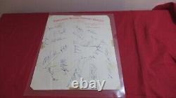 1960s DONCASTER ROVERS FC HAND SIGNED SHEET 19 AUTOGRAPHS