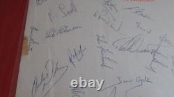 1960s DONCASTER ROVERS FC HAND SIGNED SHEET 19 AUTOGRAPHS