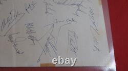 1960s DONCASTER ROVERS FC HAND SIGNED SHEET 19 AUTOGRAPHS
