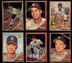 1962 Topps Detroit Tigers 11 DIFF SIGNED Fernandez Foytack Wood Wert Koplitz etc