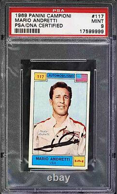 1969 Panini Mario Andretti Auto Rc 1/1 Psa/dna 9 Mint His Rarest (hand Signed)