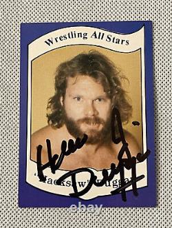 1983 Wrestling All Stars #10 Hacksaw Jim Duggan Autograph Hand Signed