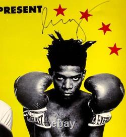 1985 Warhol and Basquiat Boxing Exhibition Poster, Hand Signed by Basquiat