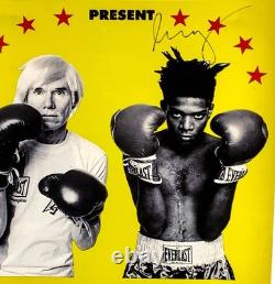 1985 Warhol and Basquiat Boxing Exhibition Poster, Hand Signed by Basquiat