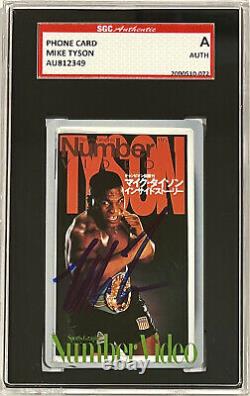 1988 Sports Graphic 1/1 Mike Tyson Rare Signed Japan Phone Card (sgc Cert)