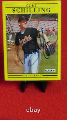 1991 Fleer Curt Schilling # 491 AUTOGRAPHED hand signed authentic