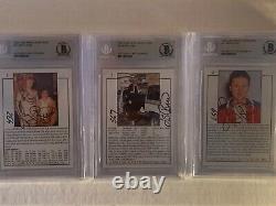 1992 Lime Rock LARRY BIRD. Hand Autographed Set. RARE. BAS Authenticated