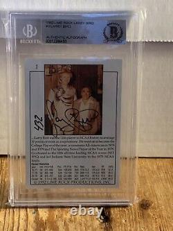 1992 Lime Rock LARRY BIRD. Hand Autographed Set. RARE. BAS Authenticated