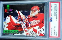 1994 Stadium Club Hard/hand Signed Chris Osgood Psa/dna Certified Auth Auto