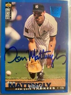 1995 Collector's Choice SE hand signed autographed autograph #240 Don Mattingly