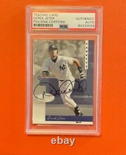 1996 Leaf Signature Auto Rookie Derek Jeter Autograph #67 Rc Baseball Card Psa