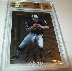 1998 Bowman's Best Auto PEYTON MANNING ROOKIE RC BGS 9.5 10 AMAZING SUBGRADES