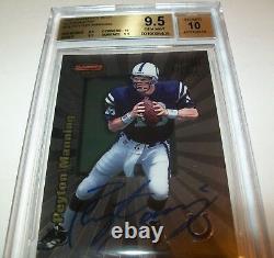 1998 Bowman's Best Auto PEYTON MANNING ROOKIE RC BGS 9.5 10 AMAZING SUBGRADES