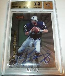 1998 Bowman's Best Auto PEYTON MANNING ROOKIE RC BGS 9.5 10 AMAZING SUBGRADES