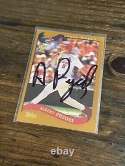 2002 Topps Rookie Cup Albert Pujols Hand Signed Autographed Penny Sleeve. #160