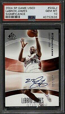 2004 SP Game Used Significance LeBron James AUTO 14/100 PSA 10 GEM MINT (POP3)