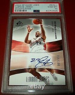 2004 SP Game Used Significance LeBron James AUTO 14/100 PSA 10 GEM MINT (POP3)