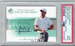 2005 Tiger Woods SP Authentic Sign of the Times Auto PSA 9 Mint