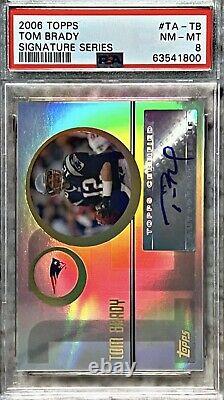 2006 Topps Signature Series Tom Brady Auto Hand Numbered /50 Psa Nm-mt 8 Pats