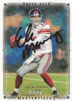 2008 Upper Deck Masterpieces New York Giants Signed Eli Manning Card#31 NM-MINT