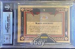 2009 Crown Royale Living Legends Magic Johnson #7-hand Signed-beckett Witnessed