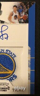 2010-11 Panini Playoff Contenders Patches Ticket Jeremy Lin #141 Rookie Auto NM