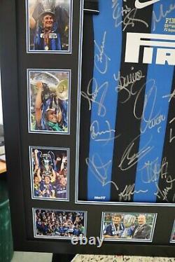 2010 Inter Milan Triple Champions Hand Signed & Framed Shirt/jersey + Coa