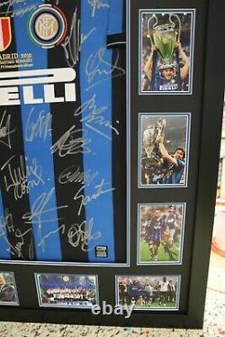 2010 Inter Milan Triple Champions Hand Signed & Framed Shirt/jersey + Coa