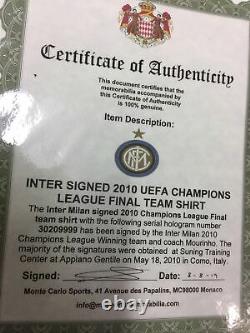 2010 Inter Milan Triple Champions Hand Signed & Framed Shirt/jersey + Coa