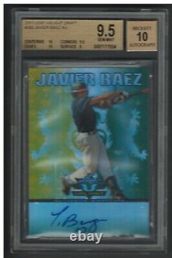 2011 Leaf Valiant Draft Javier Baez BGS 9.5 GEM MINT with 10 AUTO CENTER & EDGES