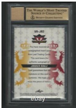 2011 Leaf Valiant Draft Javier Baez BGS 9.5 GEM MINT with 10 AUTO CENTER & EDGES