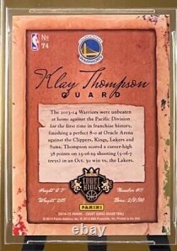 2014-15 Panini Court Kings #74 Klay Thompson Autographed, Hand Signed (Becket)