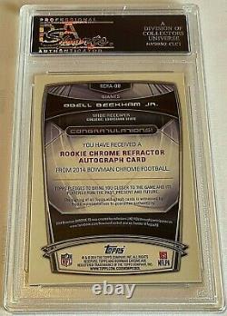 2014 Odell Beckham Jr Bowman Chrome Rc Refractor Auto Psa 10 Gem Mint Rookie Sp