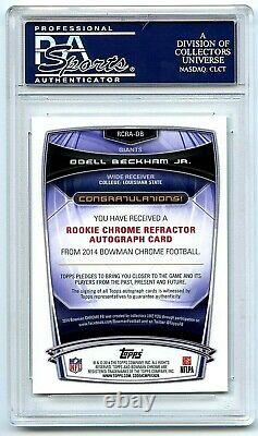 2014 Odell Beckham Jr Bowman Chrome Rc Refractor Auto Psa 10 Gem Mint Rookie Sp