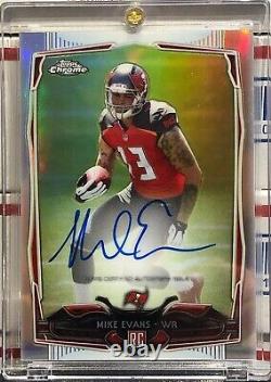 2014 Topps Chrome, Mike Evans, #185, Rookie Refractor, Auto, Serial #100/150