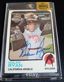 2015 Topps Archives Signature Edition Nolan Ryan Auto Signed 1973 2/4 HOF Angels