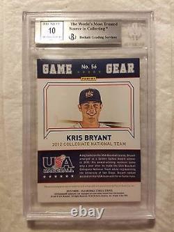 2015 USA Baseball Stars and Stripe Game Gear Material Signatures #56 Kris Bryant