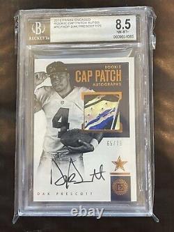 2016 Panini Encased Rookie Cap Patch Autographs #RCPA-DP Dak Prescott 65/75